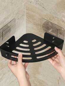 角落淋浴置物架,PP材质浴室收纳架,室内淋浴架,淋浴墙面洗发水架,厨房浴室收纳盒,淋浴篮,节省空间的三角形角落置物架 - 壁挂式浴室洗发水、沐浴露和化妆品收纳架 - 安装简便,防滑设计,浴室配件 - 彩色 - 查看 5