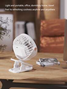EIGIIS 便携式夹式电池供电迷你个人降温风扇，三档风速可调，360°旋转，USB充电，适用于桌面、家庭、办公室、露营等场合，也是送给女性的理想礼物。 - 彩色 - 查看 7