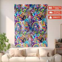 1pc Whimsical Unicorn & Cheetah Print,Colorful And Cute Animals Fleece Blanket - Soft, Lightweight & Durable Flannel Throw With Vibrant Rainbow Colors, 280gsm For Him And Her, Perfect For Naps, Camping, Travel, Home, Daily, Office Decoration, Birthdays Anniversary, Valentine's Day, Thanksgiving Day, Christmas, Halloween, Mother's Day, Father's Day, Wedding, New Year Gifts, Personalized Ideal Gifts For Her, Him, Family, Boyfriend, Girlfriend, Father, Family, Mother, Lover, Daughter, Son, Grandpa, Grandma, Friend, Classmate, Pet. Sofa,Bed,Car,Bedroom,Living Room,Office,  Outdoor Camping, Beach,Wall Decoration - 多色6 - 查看 4