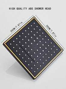 YAOPENG 一套淋浴组合，包含一个8英寸高压方形雨淋式花洒（3种喷淋模式）、一个手持花洒、一根59英寸超长软管、一个三通分水器、一个花洒支架和一个G1/2通用顶部花洒头，安装简便。浴室配件，浴室工具