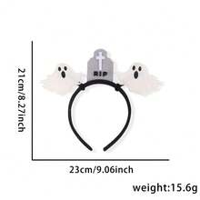 2025 万圣节头带散装套装 - 成人恐怖南瓜/魔鬼/骷髅/女巫设计、派对礼品和角色扮演配饰（可调节）、发带、发箍、发饰、节日配饰