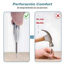 Punzón Automatico Para Marcar Centros Metal Madera Punch 6pz - Multicolor - Ver 7