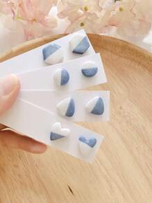 1/10pcs Geometry Clay Cutters Kits For Jeweley Making, Love Earring Polymer Clay Cutters Mini Triangle Diamond Clay Tool, Charm Making Tool, Jewelry Making Kits