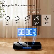Precise Digital Bathroom Scale 396 Lbs/180 Kg, HD LCD Display With Temperature Indicator, Ultra-Wide Platform, KG/LB Switchable, Battery-Operated (Without Batteries), Weight Measuring Tool, Modern Style, Precision Electronics - 粉色 - 查看 9