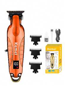 Kemei KM-2293 Professional Wireless Hair Clipper For Barbers, 0mm Zero-Gap Hair Trimmer, Professional Electric Hair Clipper, Men's Shaver, Beard Trimmer, T-Blade Hair Cutting Machine, Suitable For Barbershop Salon Equipment, Gift For Men