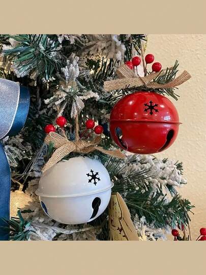 1/3 Packs Classic Christmas Big Bell With Rope, Holiday Tree Decoration, Cast Iron Hanging Decoration, Christmas Decoration Accessories, Perfect Choice For Christmas Tree Decorations, Santa Hats, Holiday Party Ornaments And Home Decorations. Christmas Decorations Room Decor Winter
