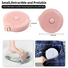 Mini Soft Ruler, Body Measuring Tape Retractable, Fabric Sewing Tailor Cloth Knitting Craft Weight Loss Measurement, Double-Sided