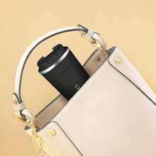 2 Unidades de Taza Termo para Café de Acero Inoxidable 304 (18 oz/510ml): Vaso al Vacío con Tapa para Bebidas Frías y Calientes - Ideal para Oficina - Negro+Rosa - Ver 8