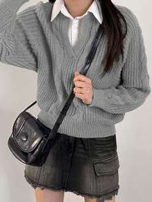 2025 Autumn/Winter Classic Versatile Long Sleeve Pullover Sweater