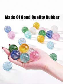 16 st/förpackning studsbollar för barnkalas, babyshower, studsbollar i stora mängder, goodiebag-fyllnad, festkorgfyllnad, superstudsbollar, festgåvor, presenter till pojk- och flickfest, födelsedagspresenter, babyshowerpresenter - Multifärgad - Visa 6