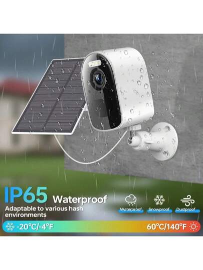 5G Wireless WiFi Outdoor Security Camera, 2K 4MP Night Vision Spotlight, Solar Powered Battery, Human Detection, Panel, PIR Motion Two Way Audio, Floodlight Camera Home view 2