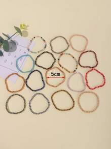16pcs Bohemian Style Colorful Glass Beaded Bracelets, Suitable For Women's Daily Wear