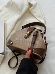 Nuevos bolsos de mano a la moda y con estilo, versátiles bolsos cruzados, elegantes bolsos cruzados, bolsos de diseño exclusivo para mujer, bolsos de mano de bloques de color de alta gama, bolsos de uso diario