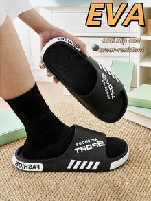 Nuevas zapatillas con suela gruesa con forma de letra. Hechas de material EVA, son suaves y cómodas, con características antideslizantes, resistentes al desgaste y a los olores. Adecuadas para el hogar, el baño, el uso al aire libre, deportes y zapatillas versátiles casuales, que se pueden usar en todas las estaciones.