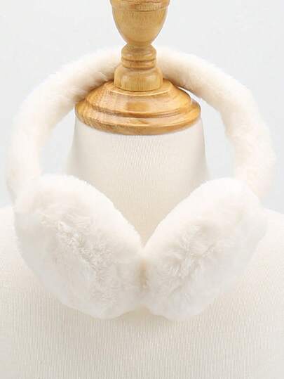 1pc Foldable Plush Ear Muffs, Cute Winter Warm Ear Cover, Ear Warmers For Women, Students, Cold Protection