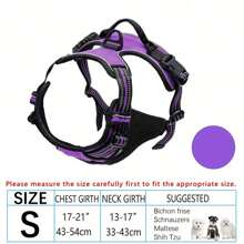 Arnés para perros, arnés para mascotas sin tirón con 2 clips para correa, chaleco acolchado suave ajustable para perros, chaleco reflectante Oxford sin ahogo con asa de control fácil para perros grandes - El chaleco y la cuerda no son un conjunto y deben comprarse por separado