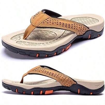 KIIU Mens Thong Sandals Indoor And Outdoor Beach Flip Flop 