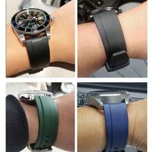 20mm 22mm 24mm TPU Strap, Used For Men's Watch Waterproof Rubber Strap, Quick Disassembly Silicone Diving Bracelet Butterfly Buckle