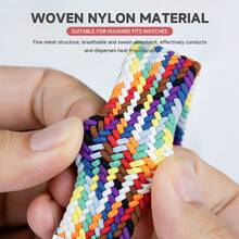 Nylon Elastic Braided Solo Loop Strap Compatible With Huawei Watch Fit 4 Pro/4/3 Strap Men Women Watchband Compatible With Huawei Fit3/4/4Pro Fashion Band