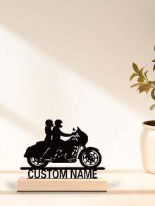 Romantic Custom Metal Art, Custom Couples Motor Metal Ornaments, Perfect Gift For Motorcycle Enthusiasts, Professional Rider, Room Stuff, Personalized Couples Gifts - Christmas Gifts,Valentine's Day Gift,Personalized Gift Home Decor And Accessories Halloween Decorations Christmas Gifts,Christmas Gift Supplies