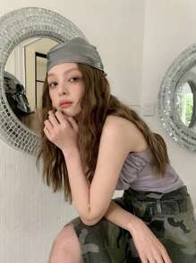 女式头巾 1 件装朋克嘻哈风格纯色发巾，复古辣妹多色头巾，完美搭配您的服装发饰秋季配饰秋冬女士头带度假装束发带女士 - 彩色 - 查看 9