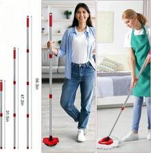 Spin Mop & Shower Floor Scrubber,O Cedar Spin Mop 1-System,Microfiber Mop Replace Easy Cleaning Floor Mop2025 - 4個拖把頭+1個刷子+1個底座 - 查看 10