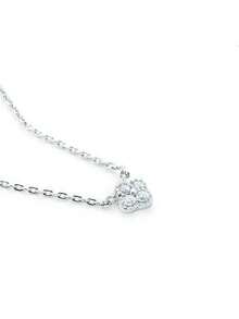 EleRunis 1 Pieza Collar de Plata de Ley 925 con Colgante de Flores de Turquesa, Joyería Fina como Regalo para Mujer para Uso Diario, Boda, Fiesta, Compromiso, Día de San Valentín