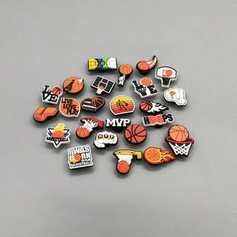 24-Piece Basketball Shoes Flower Hole Shoes Accessories Shoes Accessories Sports Series Hole Shoes Diy Sports Shoe Buckle