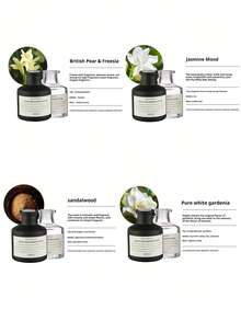 10/1 Pc Each Set (1 Bottle Of Aromatherapy Oil + 3/4 Diffuser Sticks) Flameless Home Aromatherapy Oil Indoor Diffuser Set, Long-Lasting Fragrance, Suitable For Bedroom, Bathroom, Living Room, Etc.