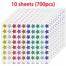700pcs Holographic Small Star Stickers, Suitable For Children's Rewards, Behavior Charts, School Classroom Student Supplies, 10 Sheets, 0.6 Inch Diameter, 10 Assorted Glitter Star Colors - 10 Color Five-pointed Star - View 7