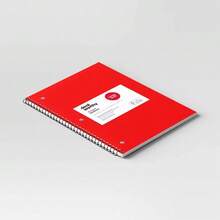 College Ruled Spiral Notebook | Durable Hardcover With Secure Wire Binding | 100+ Sheets For School, Office & Journaling | Lined Writing Pages - Red - View 3