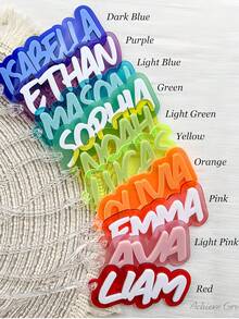 Personalized Name Tags For Backpacks Luggage Diaper Bags, Children's Name Keychains, Customizable Waterproof Labels - Multicolor - View 5