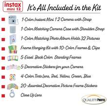 Fujifilm Instax Mini 12 Instant Camera + Quality Photo Value Bundle, Case, Decoration Stickers, Frames, Photo Album (Pastel Blue) - Màu xanh pastel - Xem 3