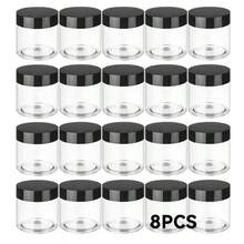 1/4/8/12/16/24PCS 4盎司带盖塑料罐，防漏化妆品罐，带翻盖 - 可再填充，不含硫酸盐，适用于面霜、乳液、药膏、眼影、样品和旅行储存 - 彩色 - 查看 22