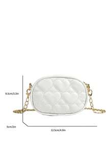 Bolsa de Ombro Bordada para Meninas, Couro PU, Bolsa Transversal para Adolescentes - A - Visão 3