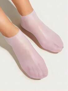 1/2 pares Juego de hidratación y alivio para manos y pies de silicona, hidratación intensiva, calcetines reutilizables de aloe vera, calcetines para spa nocturno, calcetines de gel antideslizante para talones, adecuados para mujeres y hombres con piel seca y pies ásperos, cuidado de los pies en casa, a usar con sus lociones y cremas favoritas