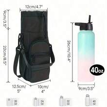 1 件铝箔隔热杯套、斜条纹水瓶手提包