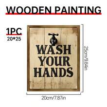 1 Biển gỗ, Biển gỗ phòng tắm & nhà vệ sinh theo phong cách đồng quê - Khung, Trang trí tường phòng tắm hài hước, Kích thước nhỏ, Phong cách cổ điển, Sử dụng đa mục đích, Không cần điện, Làm bằng gỗ, Nghệ thuật tường gỗ - Nhiều màu - Xem 15