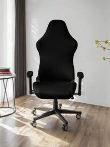 1 pieza Funda moderna de unicolor para silla de juegos, funda elástica de seda de leche impermeable y lavable para silla de ordenador, adecuada para oficina, bar, dormitorio, decoración del hogar para silla de juegos