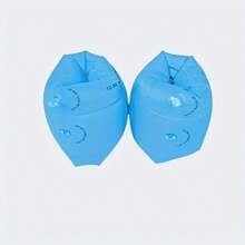 一套 2 个儿童充气臂浮板，适合幼儿和成人，配有儿童水翼游泳臂带