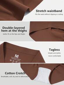 6 Packs Womens Seamless Underwear Hipster Bikini Panties No Show Full Coverage Stretch Briefs S-XXL - Nhiều màu - Xem 3