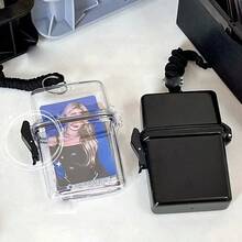 INS Transparent Plastic Storage Box 3 Inch Photocards Small Card Storage Box Desk Organizer Box Classification Box Stationery