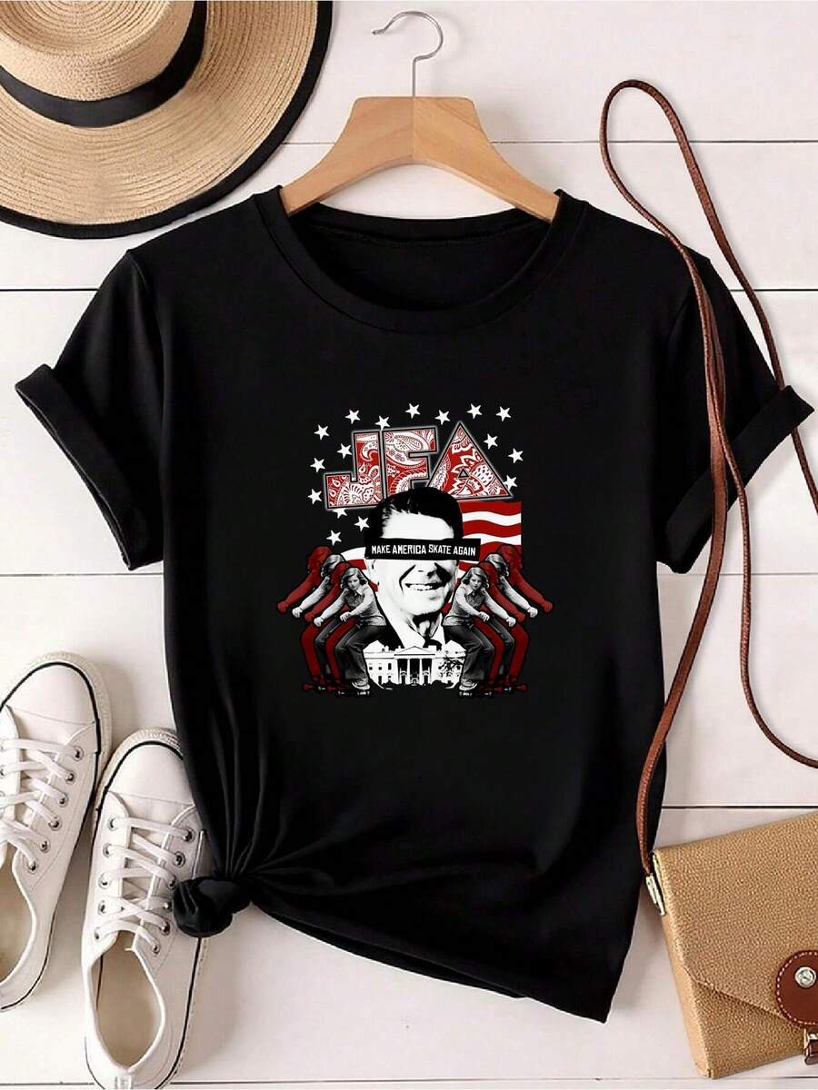 180g Pure Cotton JFA JODIE FOSTER'S  Foster Skate Punk Rock Band T Shirt BLACK Small XS 16x25 Graphic Top For Everyday Wear Men Print Round Neck Short Sleeve Comfortable Casual Stylish Fashion Unisex Soft Summer For Women Streetwear Designer Clothes Slightly Versatile Stretched Breathable