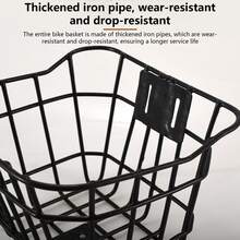Adult Bike Front Basket Extra Thick Iron Wire Bike Hanging Basket Suitable For Most Type Of Bikes