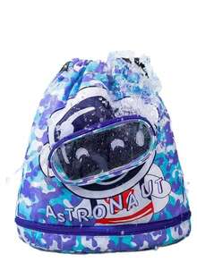 Mochila impermeable con compartimentos separados para mojado y seco, con estampado de dibujos animados, organizador de equipos de natación, bolsa de almacenamiento de playa con cordón para artículos de tocador - Multicolor - Ver 17