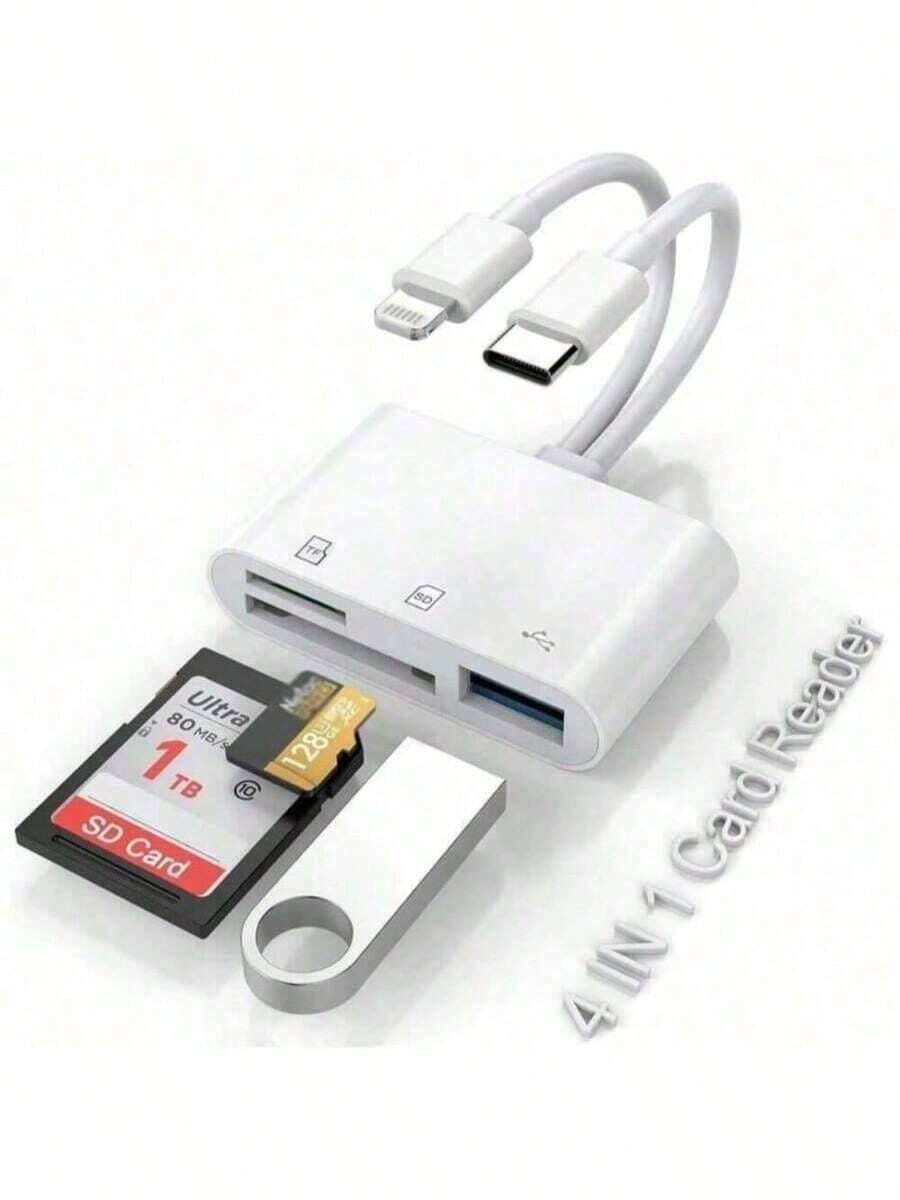 1 Packung Kamera-dedizierter SD-Kartenleser | 2-in-1 + 3-in-1 USB 3.0 Hochgeschwindigkeits-Adapter | Unterstützt SD/TF (Micro SD) Speicherkarten | Handyzubehör kompatibel mit Handys der Serien 15/14/13 | Universal für Tablets | Digitalkamera Zubehör | Plug and Play