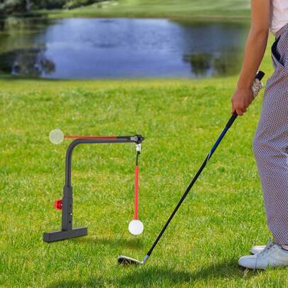 Golf Swing Trainer, Golf Swing Training Aid, Adjustable Height (7.87-9.84 Inches), 17.3 * 11 Inches