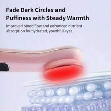 Elektrischer Gesichts-Massagegerät mit Augen-Massage, wiederaufladbar, Heißtherapie, Vibrationsmassage für Augenpflege und Gesichtsrelaxation, für den Heimgebrauch, 300mAh