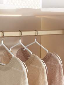 5pcs/1pc Clothes Hanger Set, Dorm Room Drying Rack For Bunk Beds, Foldable Retractable Clothes Drying Rack, Portable Clothes Hanger, Thick Durable Multi-Function Retractable Clothes Rack, Travel Hanger, Cabinet Mounted Clothes Rack