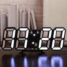 1 件厨房时钟，LED 日期数字闹钟，现代台钟，适合日常使用和家居装饰，家居装饰，房间装饰数字时钟卧室装饰宿舍装饰返校学校装饰学校惊喜